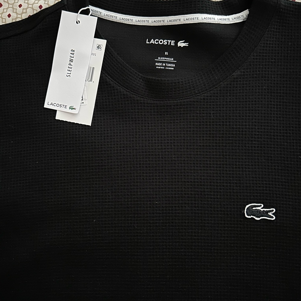 Black Lacoste sleep shirt